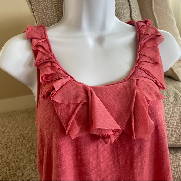 Fun Coral Tank with Ruffles - Picture 2 of 3